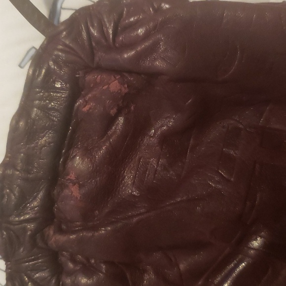 Leather purse deep purple. Clutch or crossbody - Picture 4 of 6